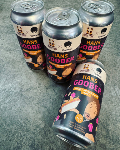 BREW YORK. HANS GOOBER PEANUT BUTTER & JAM STOUT 6.5% 440ml - The Beer Shelf