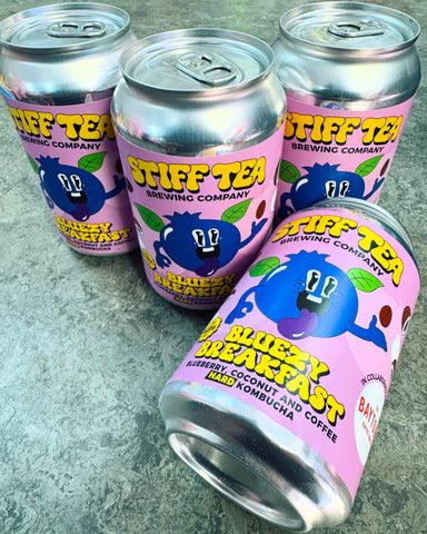 BLUEZY BREAKFAST BLUEBERRY COCONUT AND COFFEE HARD KOMBUCHA 4.8% 330ml