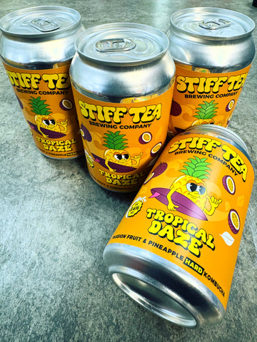 TROPICAL DAZE PASSION FRUIT & PINAPPLE HARD KOMBUCHA 3.4% 330ml