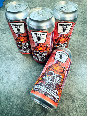 BRAAAAAINS PEACH POMEGRANATE DOUBLE FRUIT SMOOTHIE SOUR 6.5% 473ml