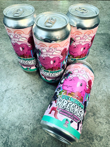 ICE CREAM WRECKER PLUM BLACKCURRANT RASPBERRY MARSHMALLOW ICE CREAM SMOOTHIE SOUR 7% 440ml
