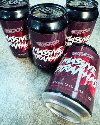 NEON RAPTOR BREWING CO. MASSIVE PIRANHAS IMPERIAL LASSI GOSE 10% 330ml - The Beer Shelf